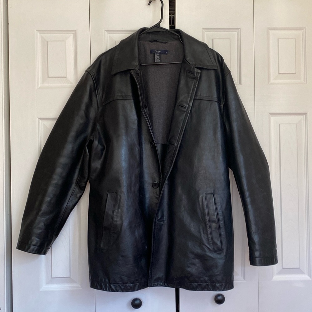 Jcrew vintage genuine leather jacket coat
